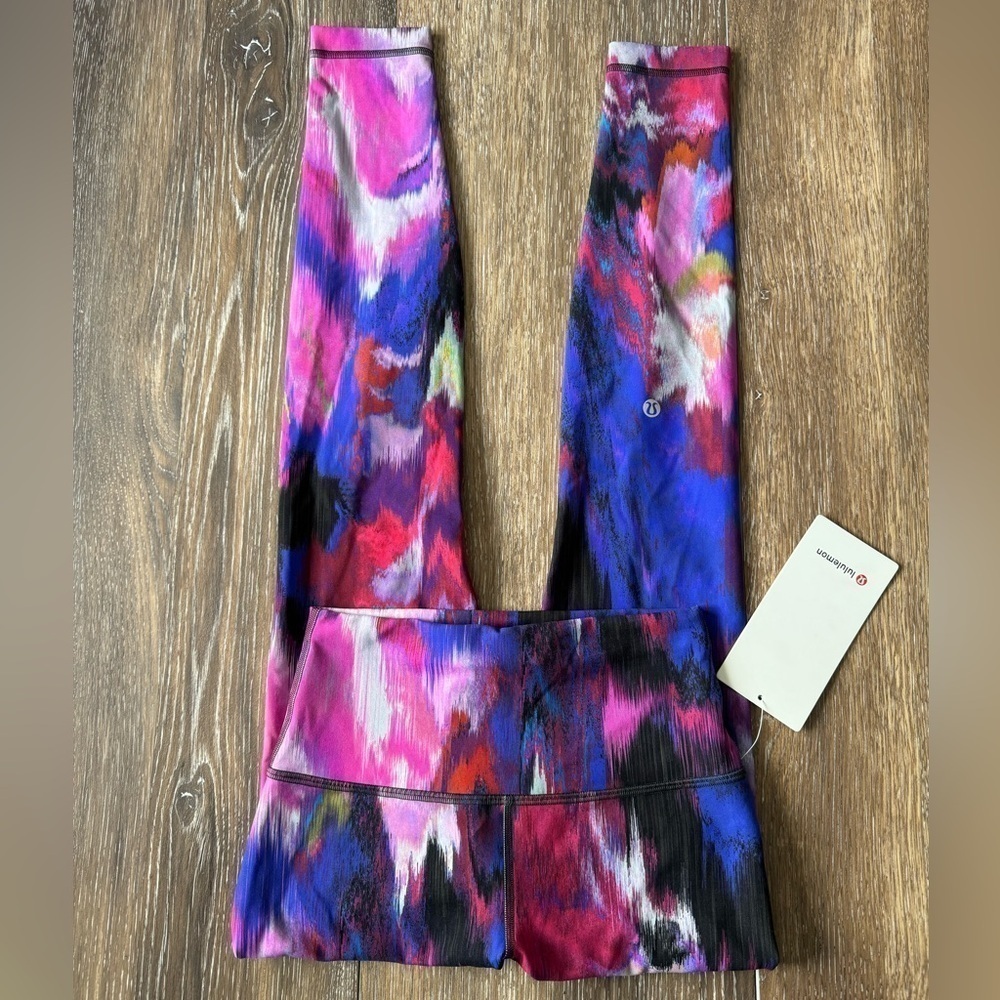 Lululemon Wunder Train High Rise 28” Digital Current Pink Size 4 NWT